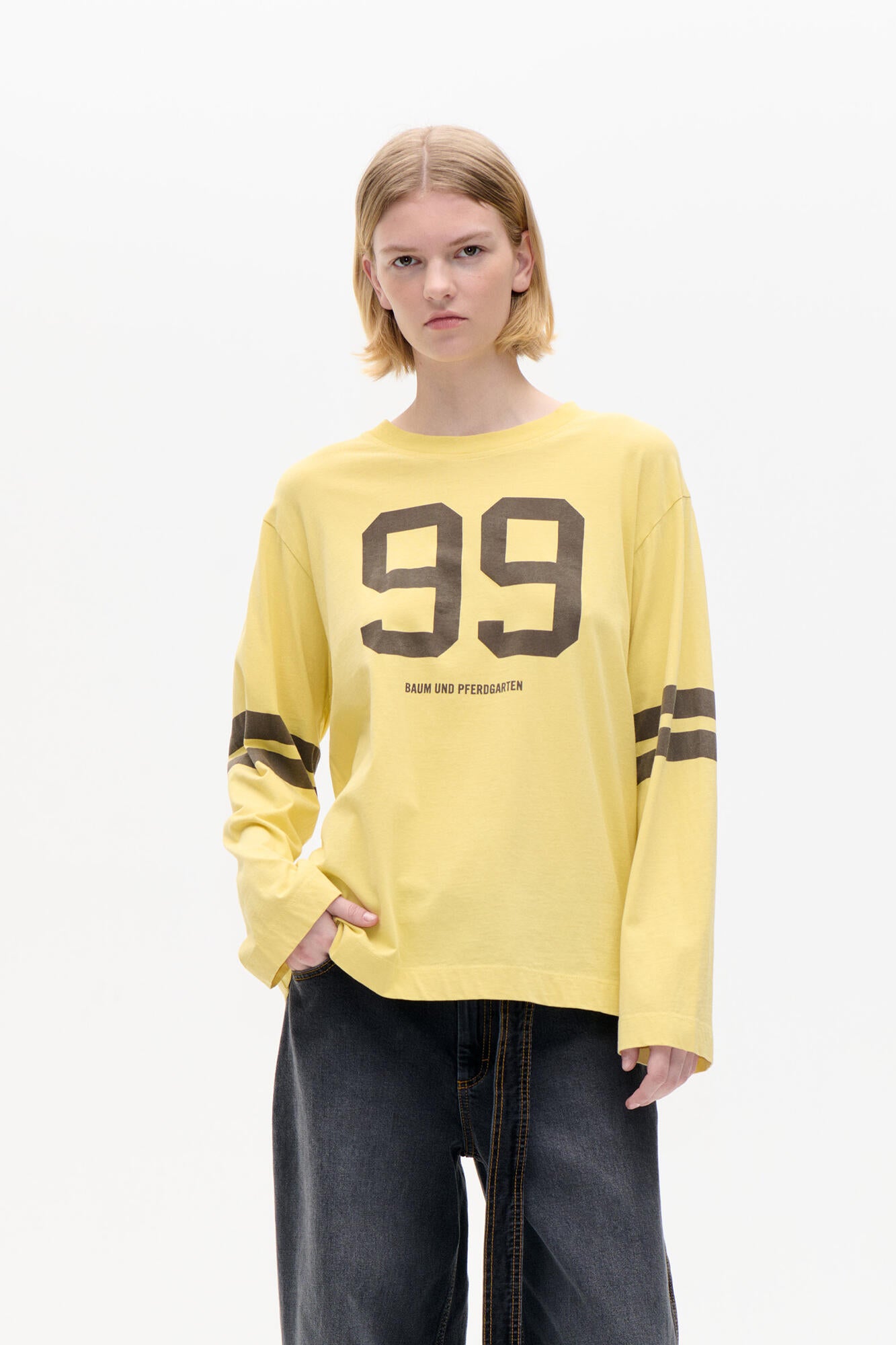 Jeevona langærmet t-shirt - Raffia Yellow 99